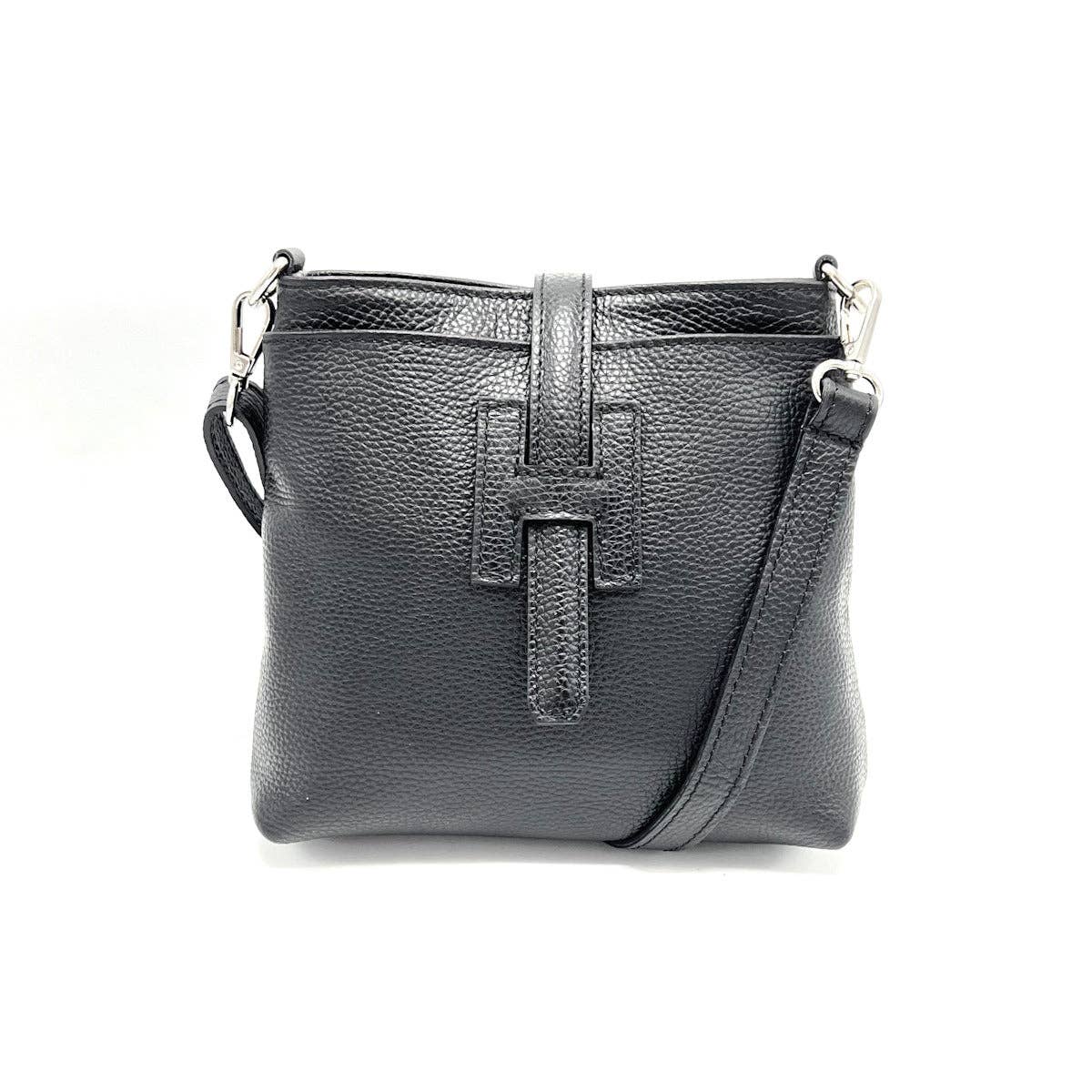 Summer collection, genuine leather shoulder bag, Made in Italy