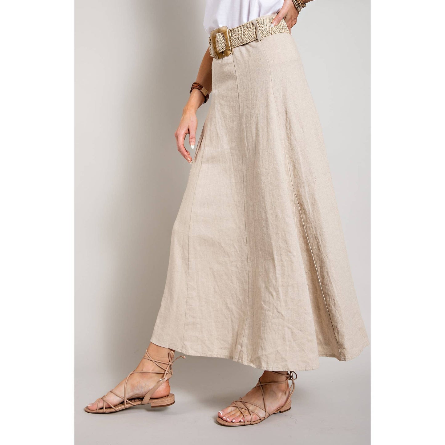 LEIGHTON: Linen Maxi Skirt