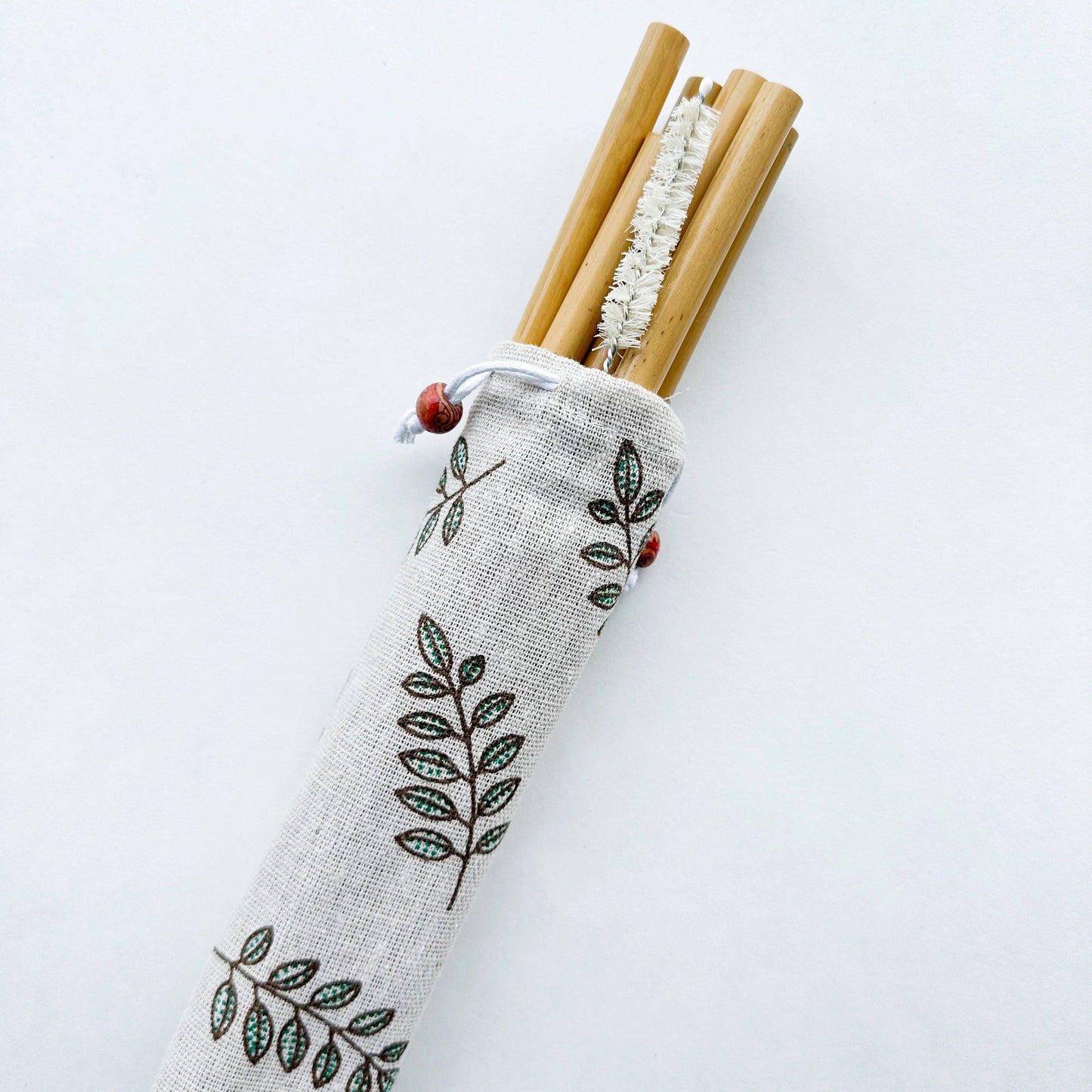 Reusable Natural Bamboo Drinking Straw - Set of 10