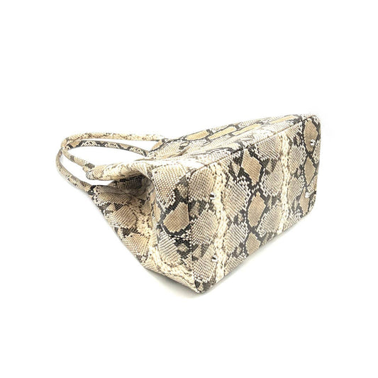 PAM:Leather Snake Print Tote
