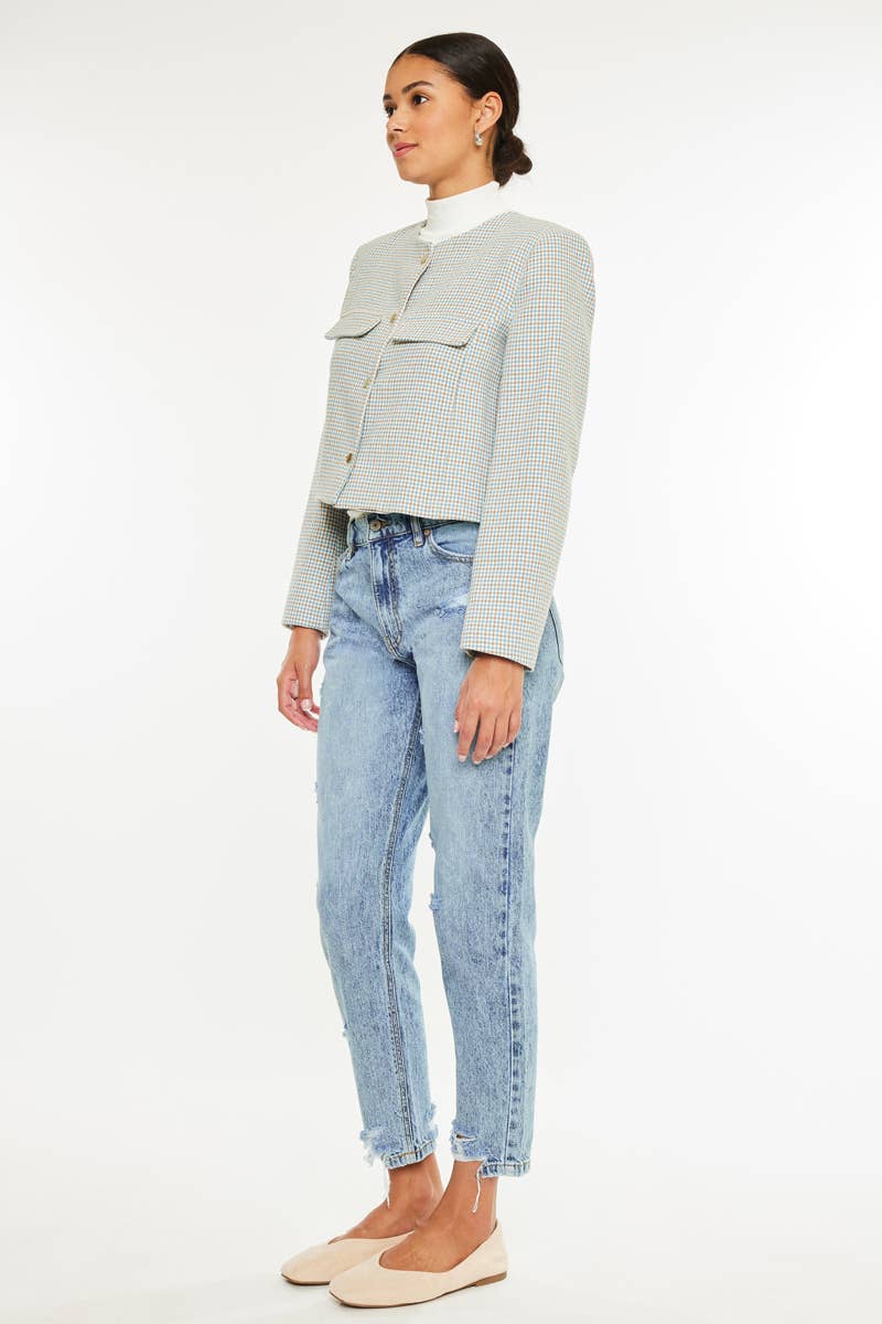 ARIA: High Rise Ankle Mom Jeans