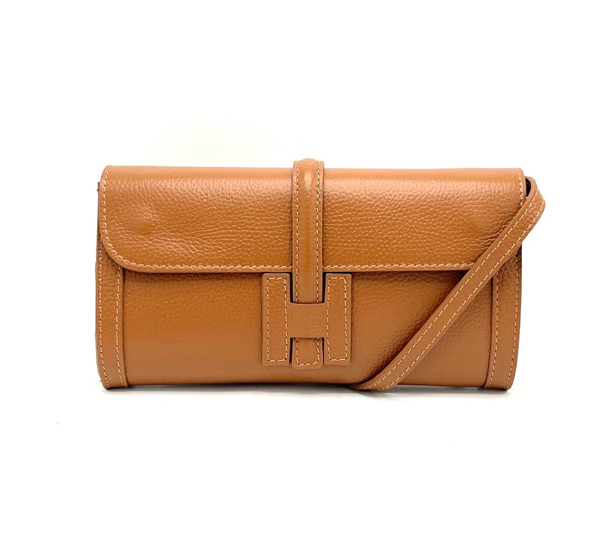 Genuine leather clutch bag, Made in Italy