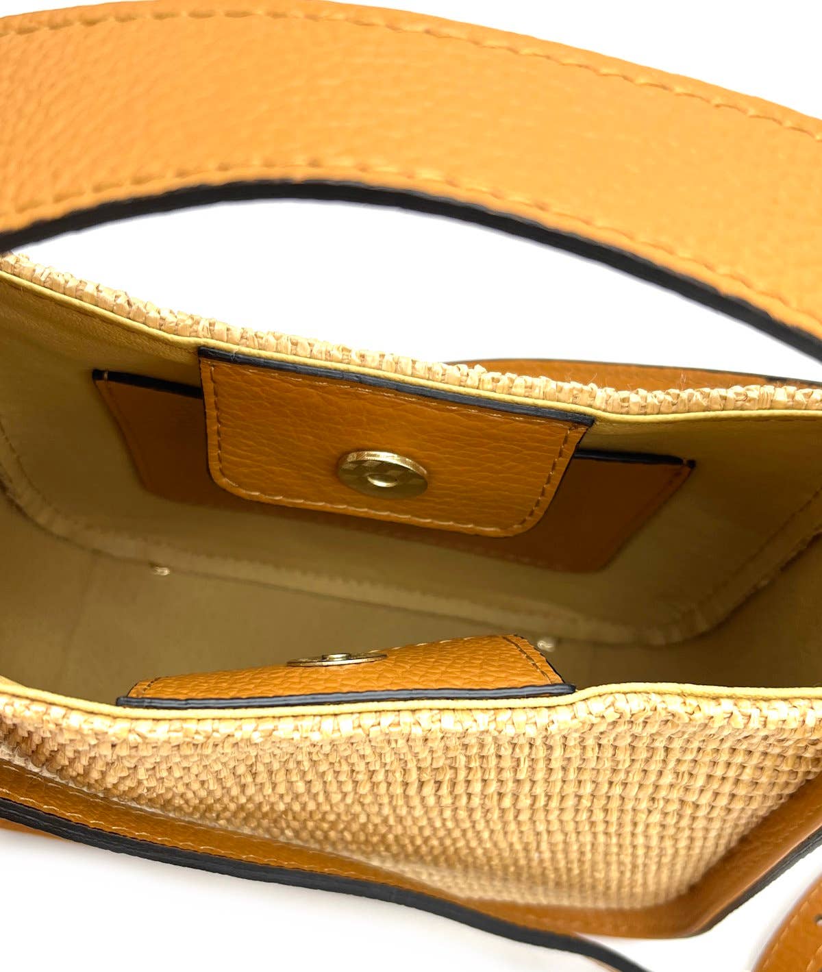 Summer collection leather and Straw bag, Made in Italy