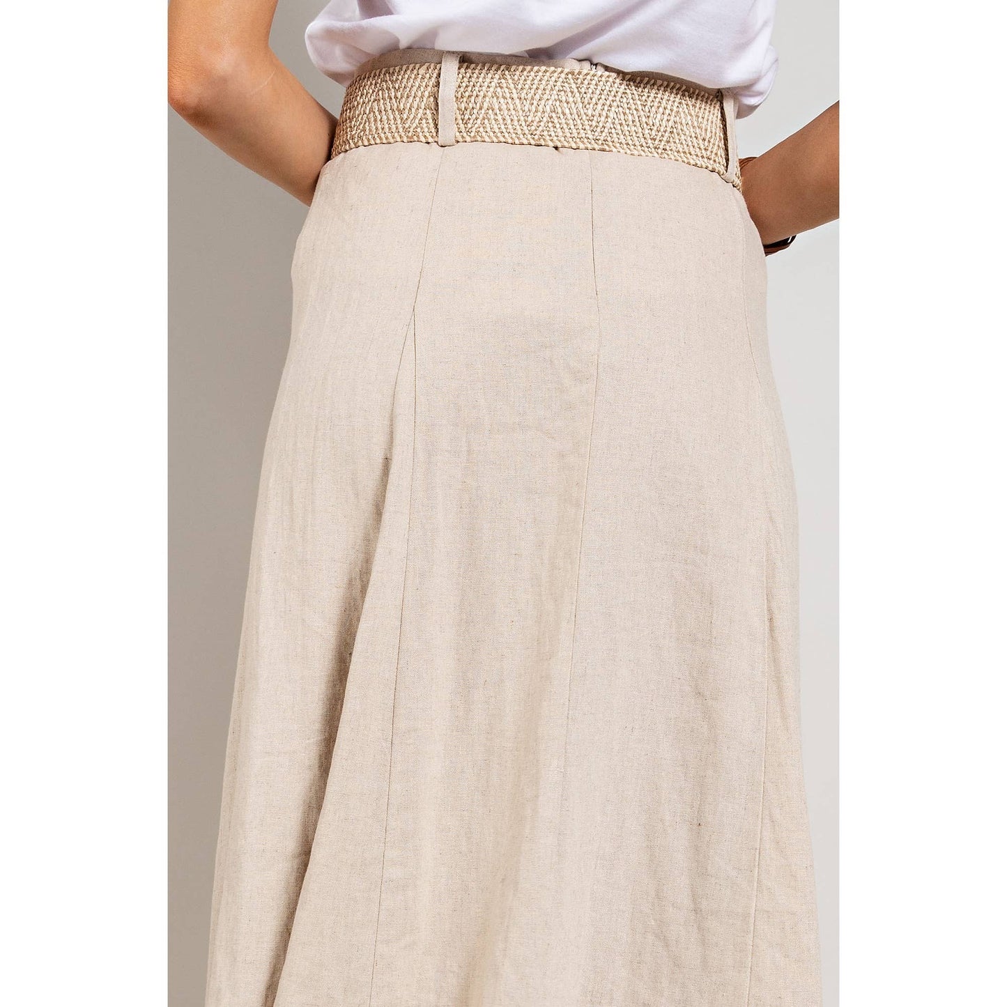 LEIGHTON: Linen Maxi Skirt