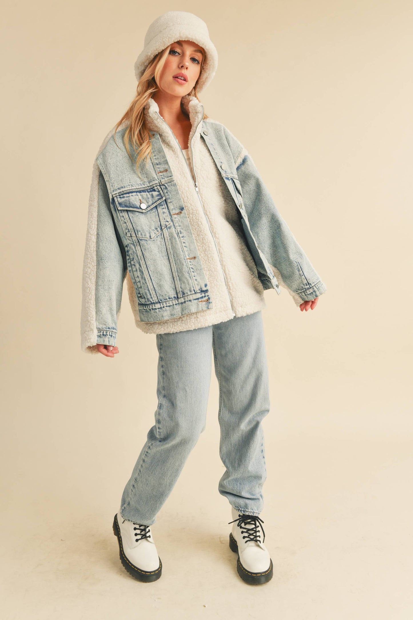HARPER: Sherpa & Denim Jacket