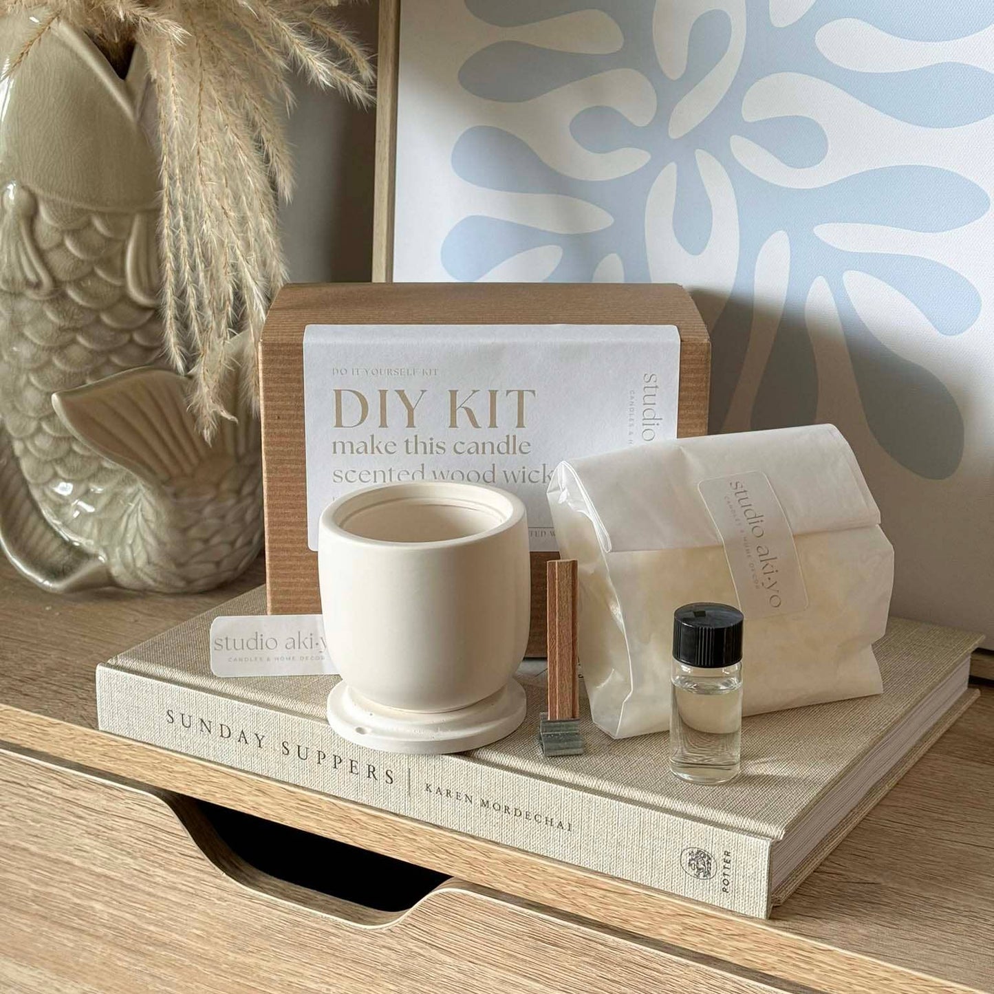 Rose Peony Soy Candle DIY Making Kit | Moms Gift | Valentine