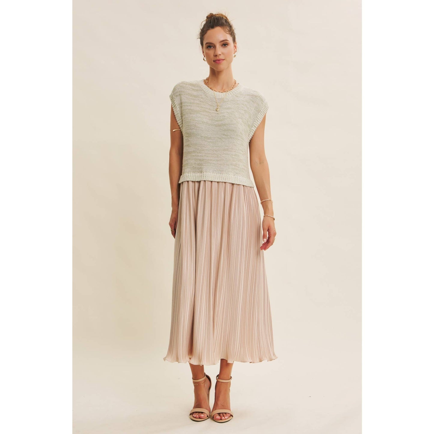 CHRISTINA- Twofer Midi Dress