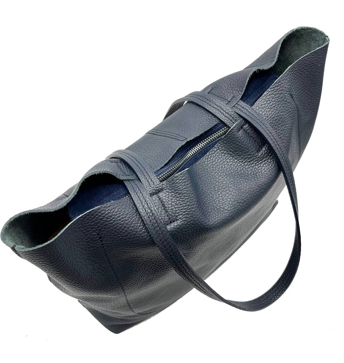 Genuine leather shopping bag,Made in Italy,