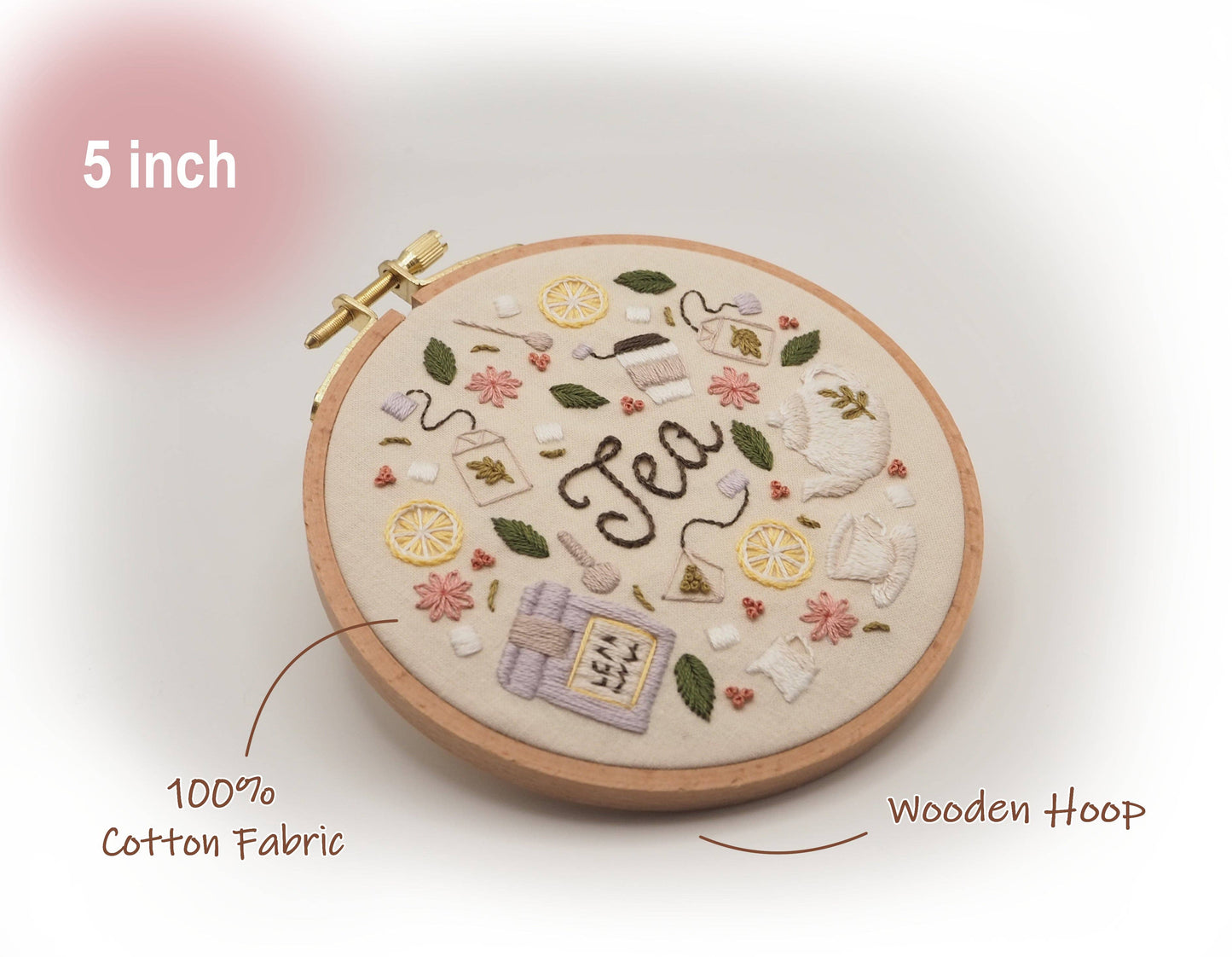 DIY Embroidery Kit Tea Lover from Coffee & Tea Collection
