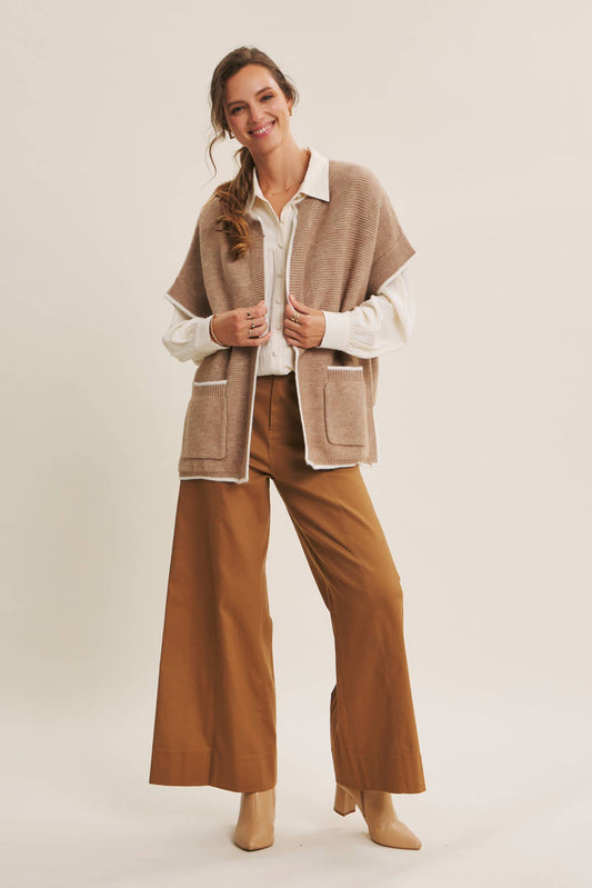 GRACE- Sweater Poncho With Pockets
