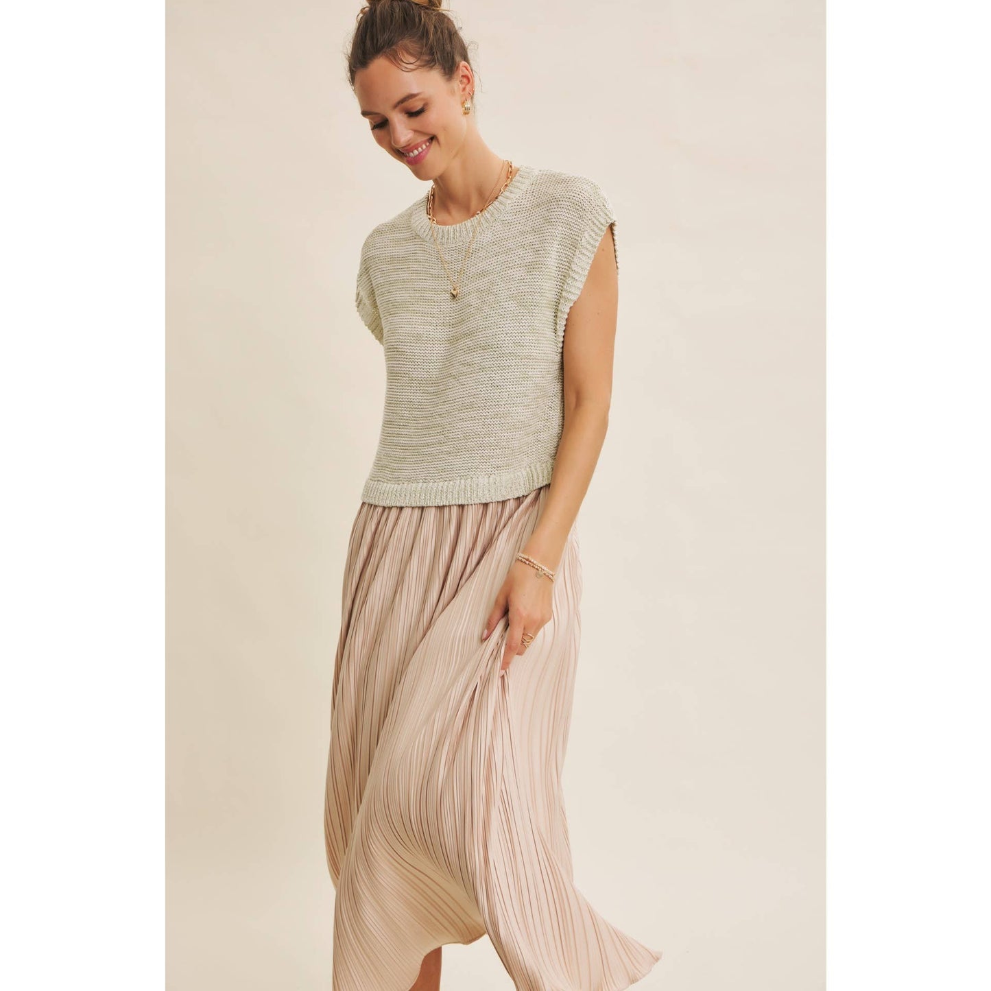 CHRISTINA- Twofer Midi Dress