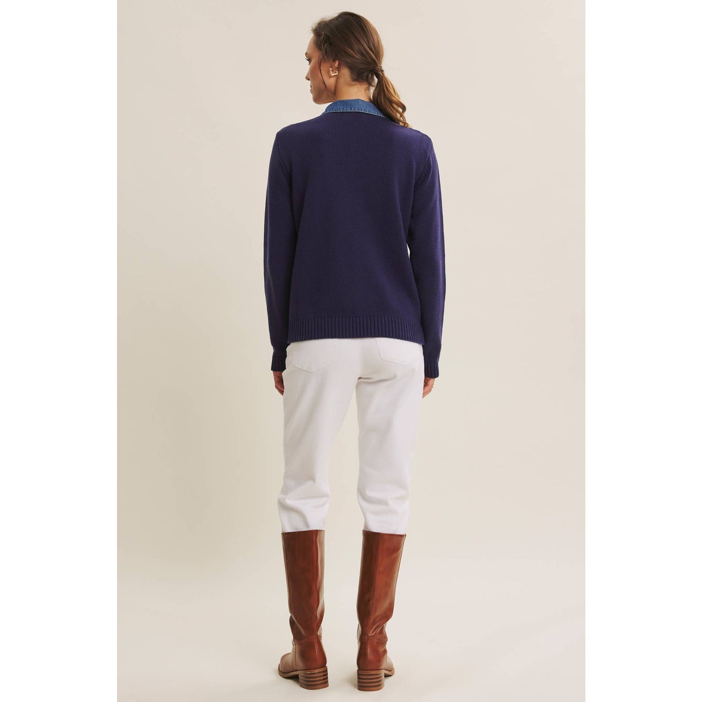 KATE- Classic Sweater Henley Top