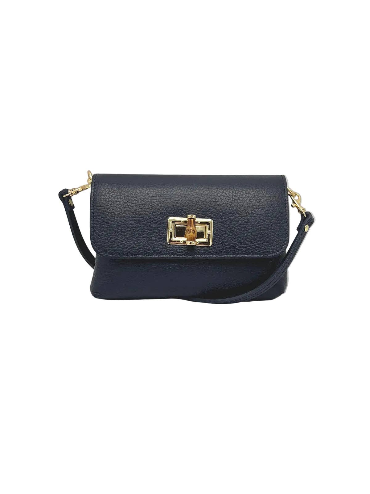 RUE: Mini Flap Shoulder Bag with Bamboo Hardware