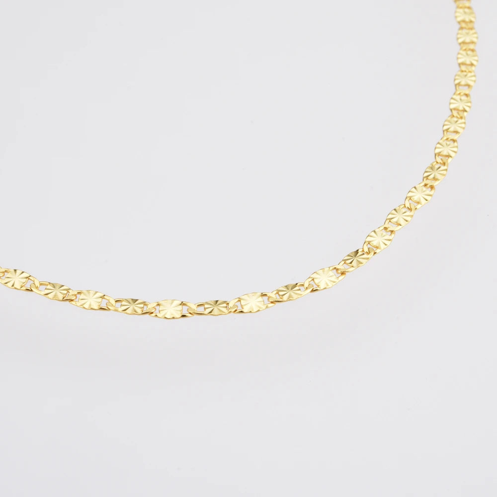 Dainty Sparkle Flat Necklace