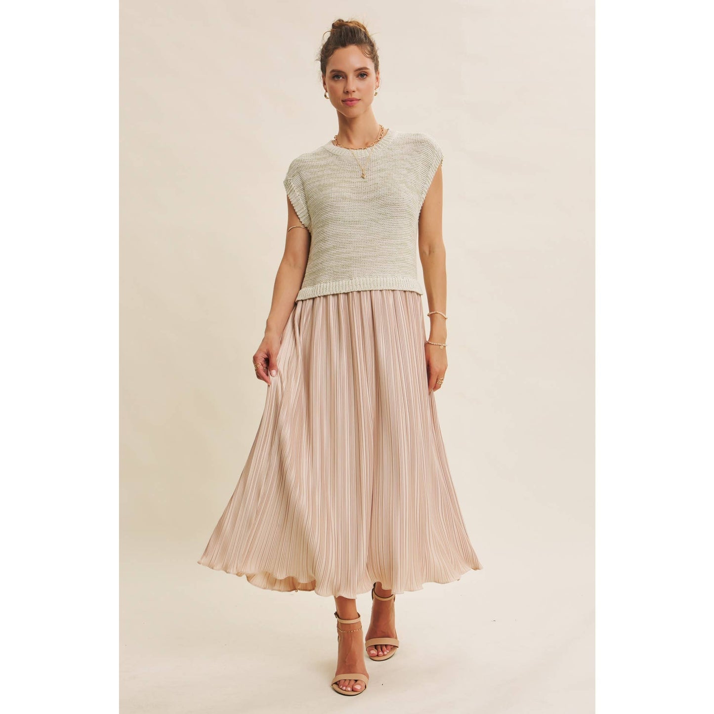 CHRISTINA- Twofer Midi Dress