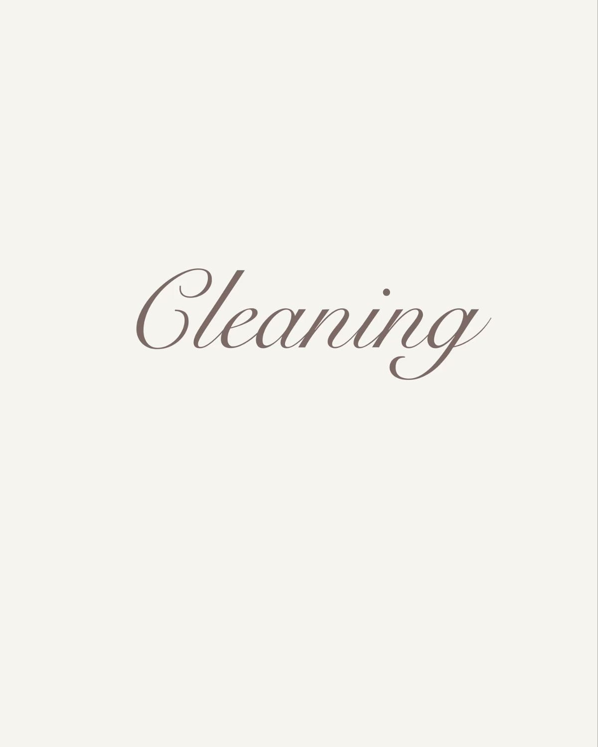 Cleaning Supplies