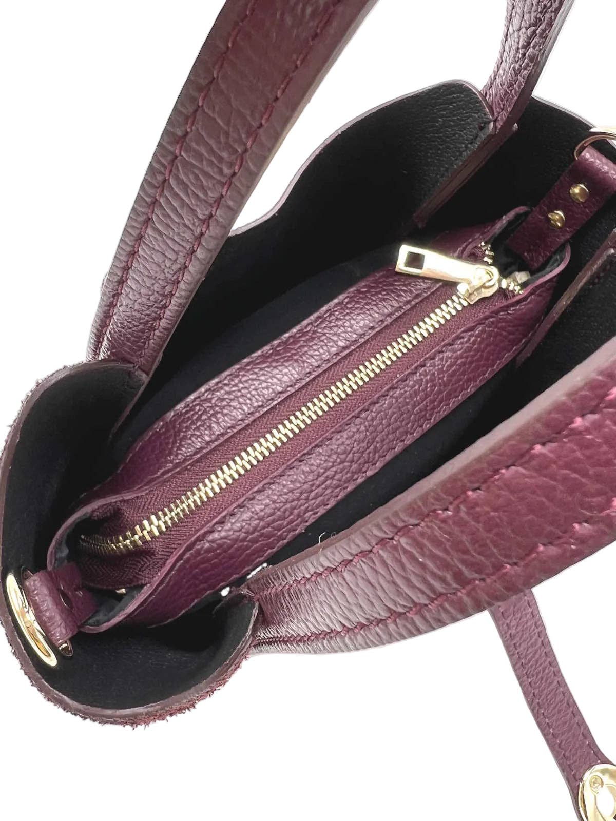 KATIA- Leather and Suede Shoulder Bag