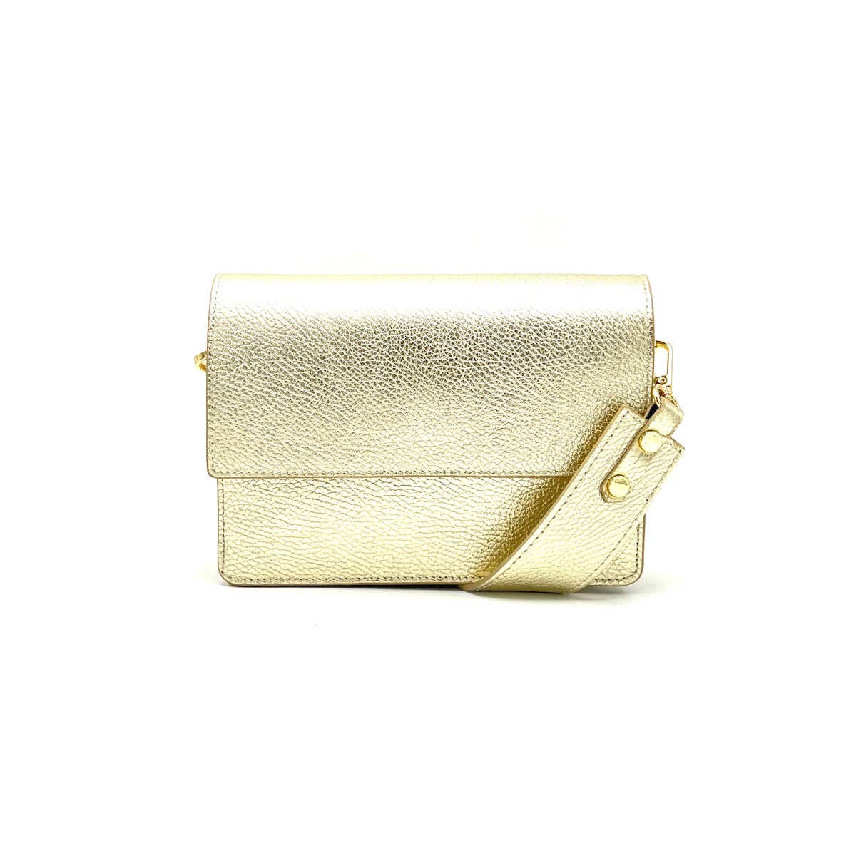JASMINE- Laminated leather shoulder bag