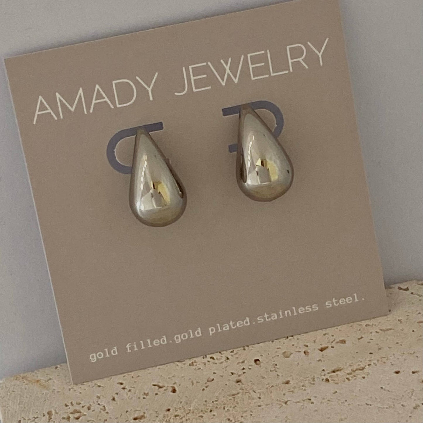 Teardrop Earrings silver lightweight 