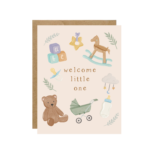 Welcome Little One - New Baby Shower Card