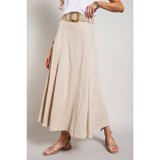 LEIGHTON: Linen Maxi Skirt