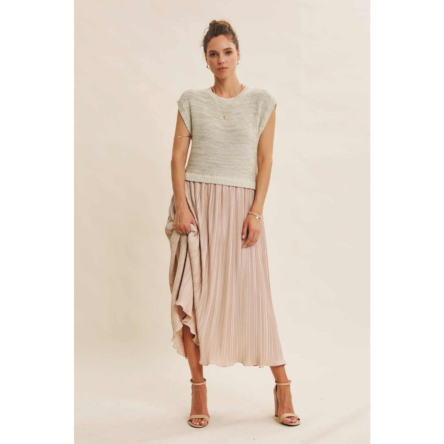 CHRISTINA- Twofer Midi Dress