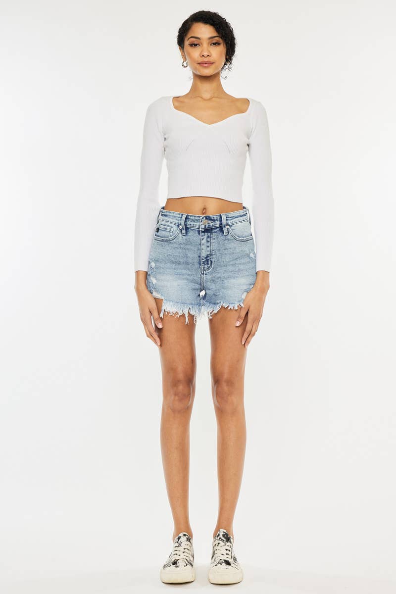HAZEL: High Rise Denim Short