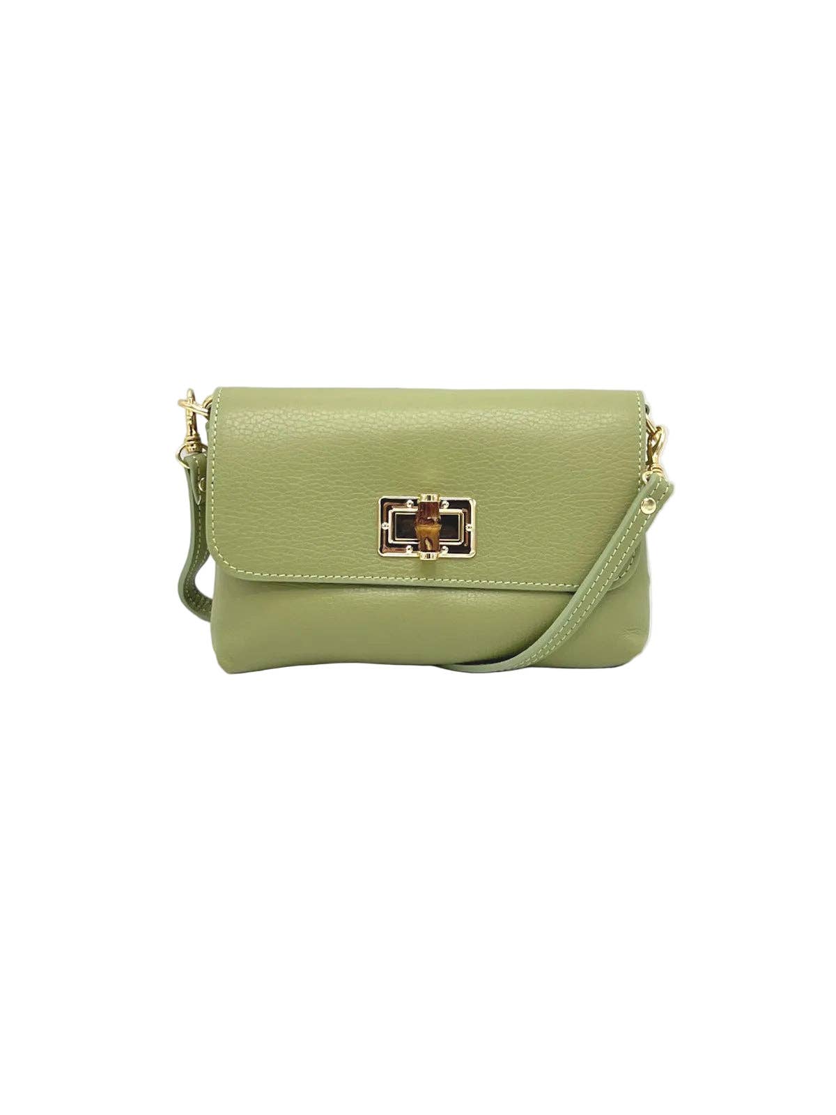 RUE: Mini Flap Shoulder Bag with Bamboo Hardware