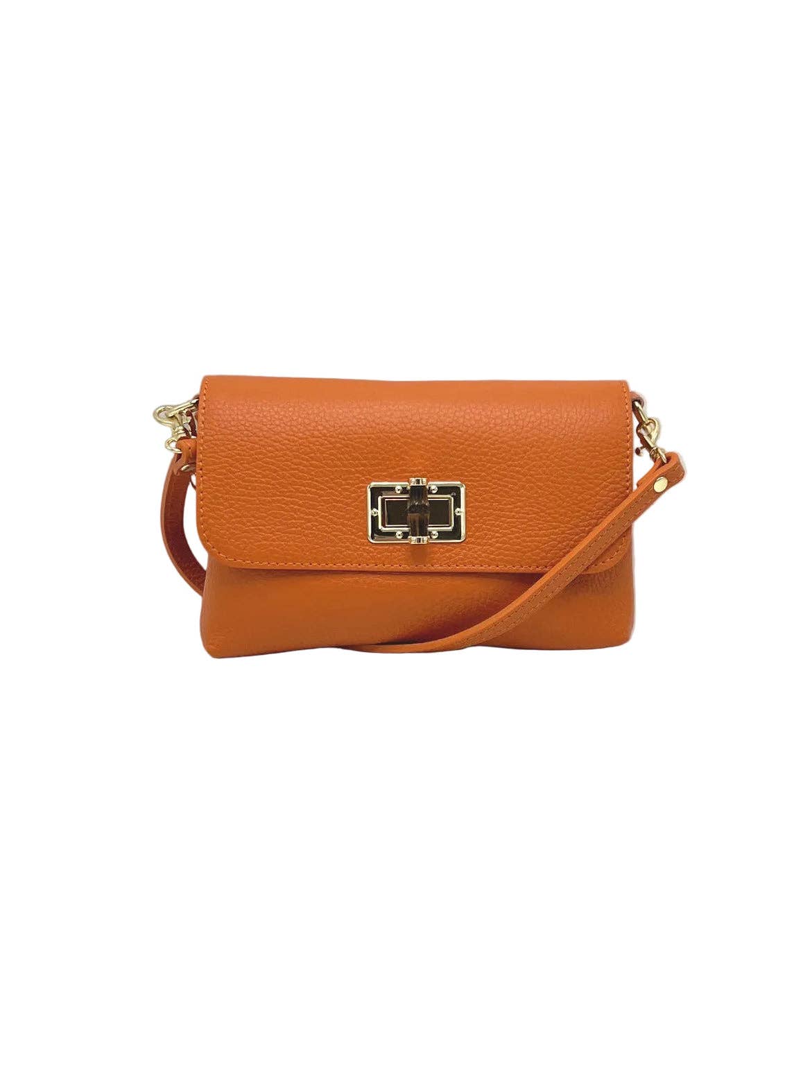 RUE: Mini Flap Shoulder Bag with Bamboo Hardware