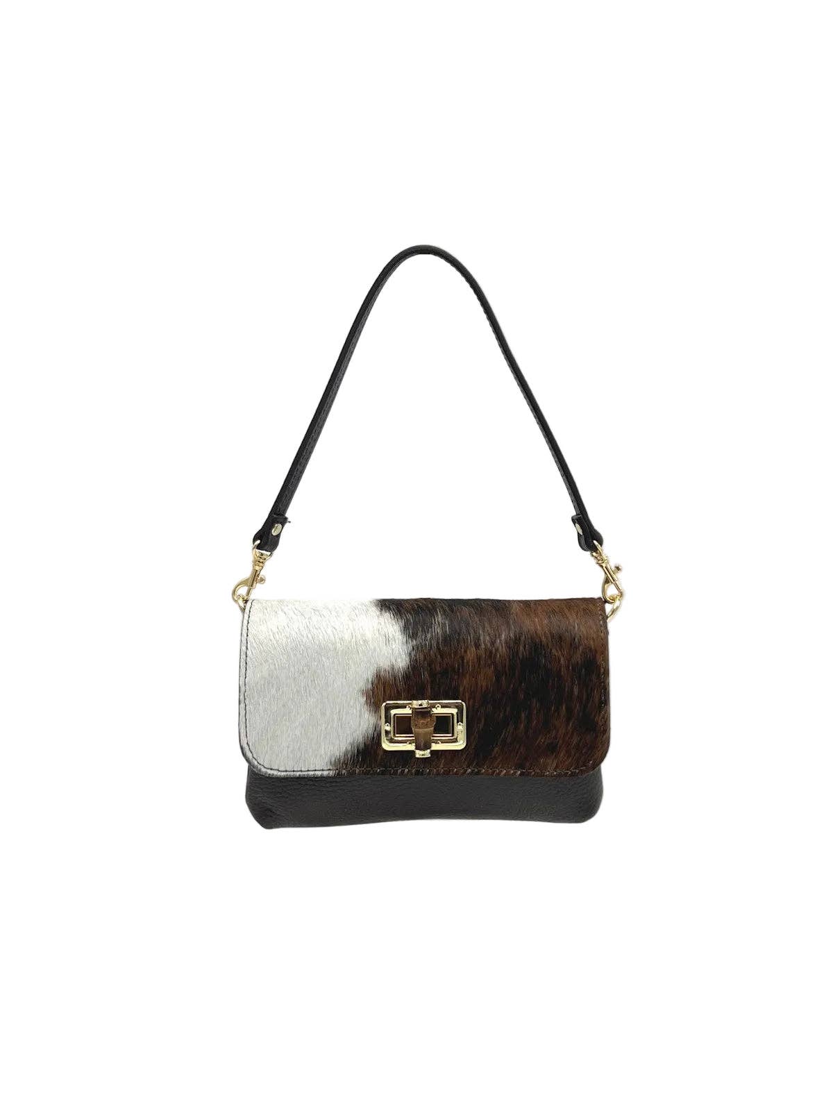 MISTY-Leather & Cowhide Crossbody Bag