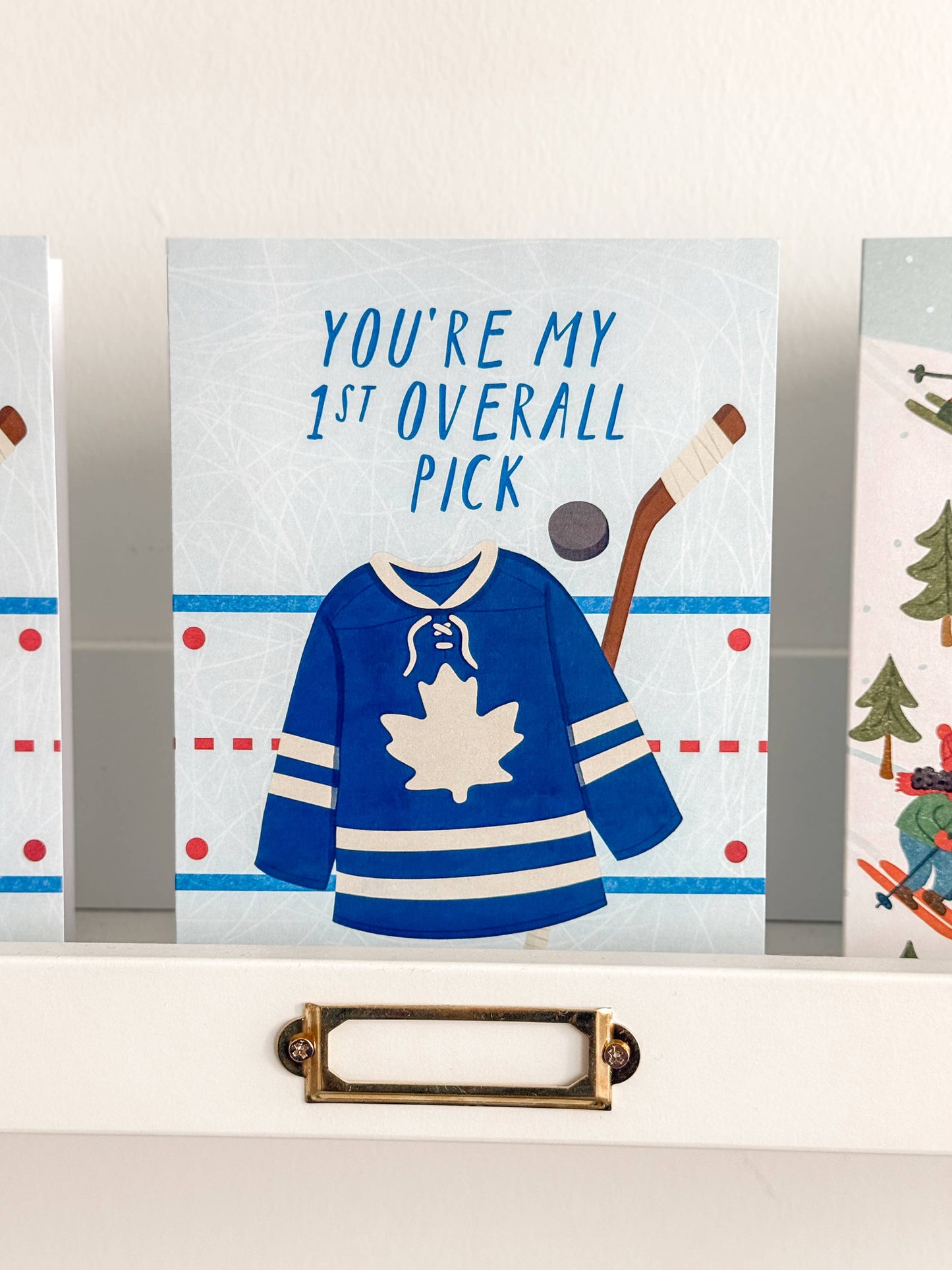First Overall Pick Blue and White Toronto Leaf Hockey Jersey - Love, Birthday Card