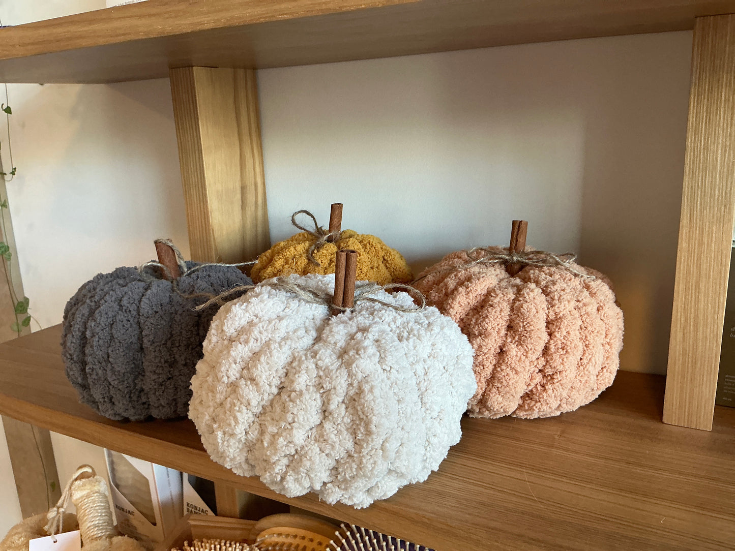 Handmade woven pumpkins