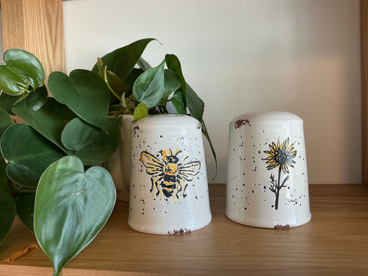 Bee & Sunflower Salt & Pepper Shakers