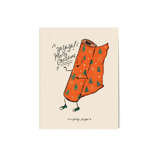 Wrapping paper holiday card