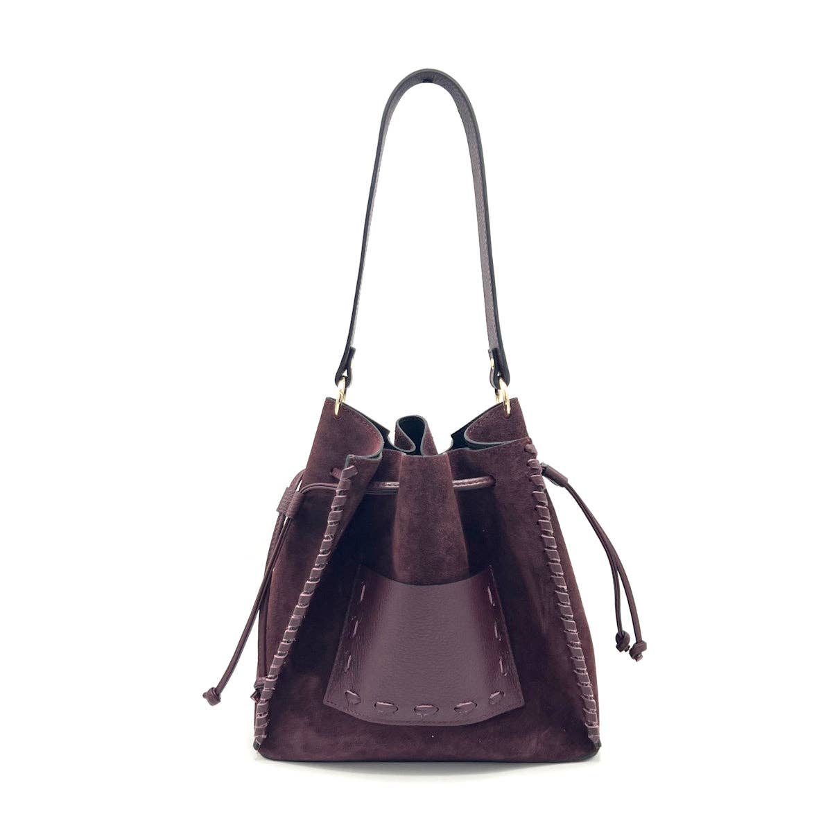 KIYA- Suede leather bucket bag