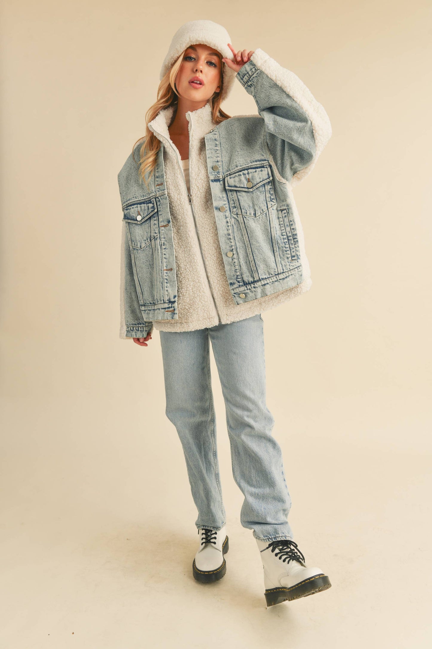 HARPER: Sherpa & Denim Jacket
