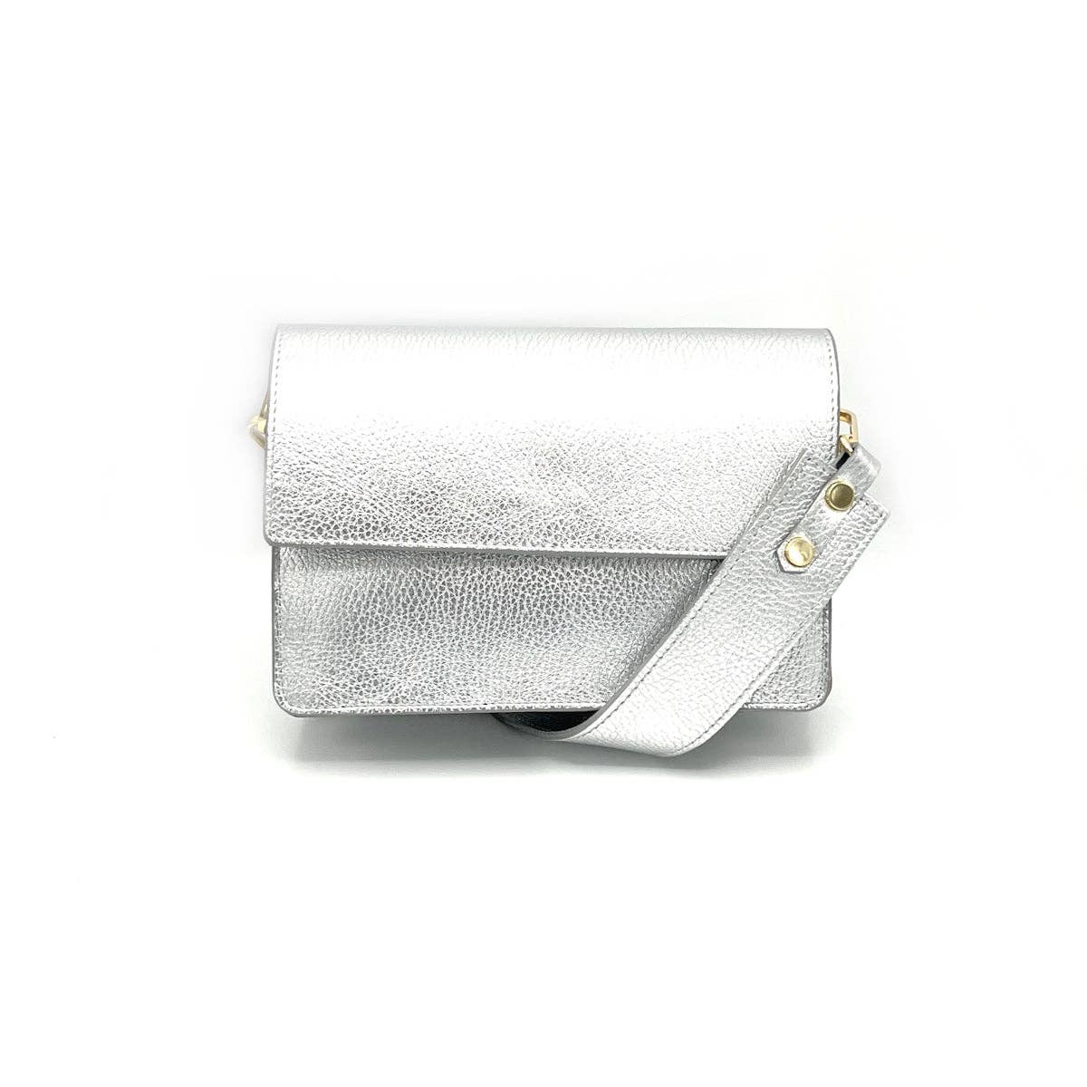 JASMINE- Laminated leather shoulder bag