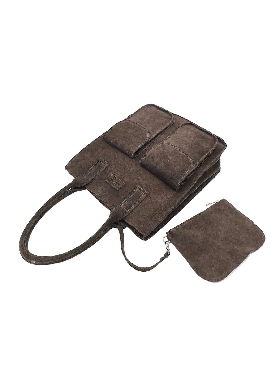 JODI-Suede Leather XL Tote Bag