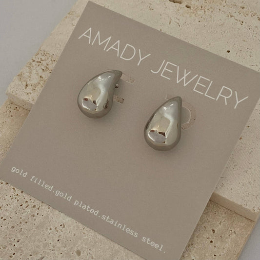 Teardrop Earrings silver lightweight