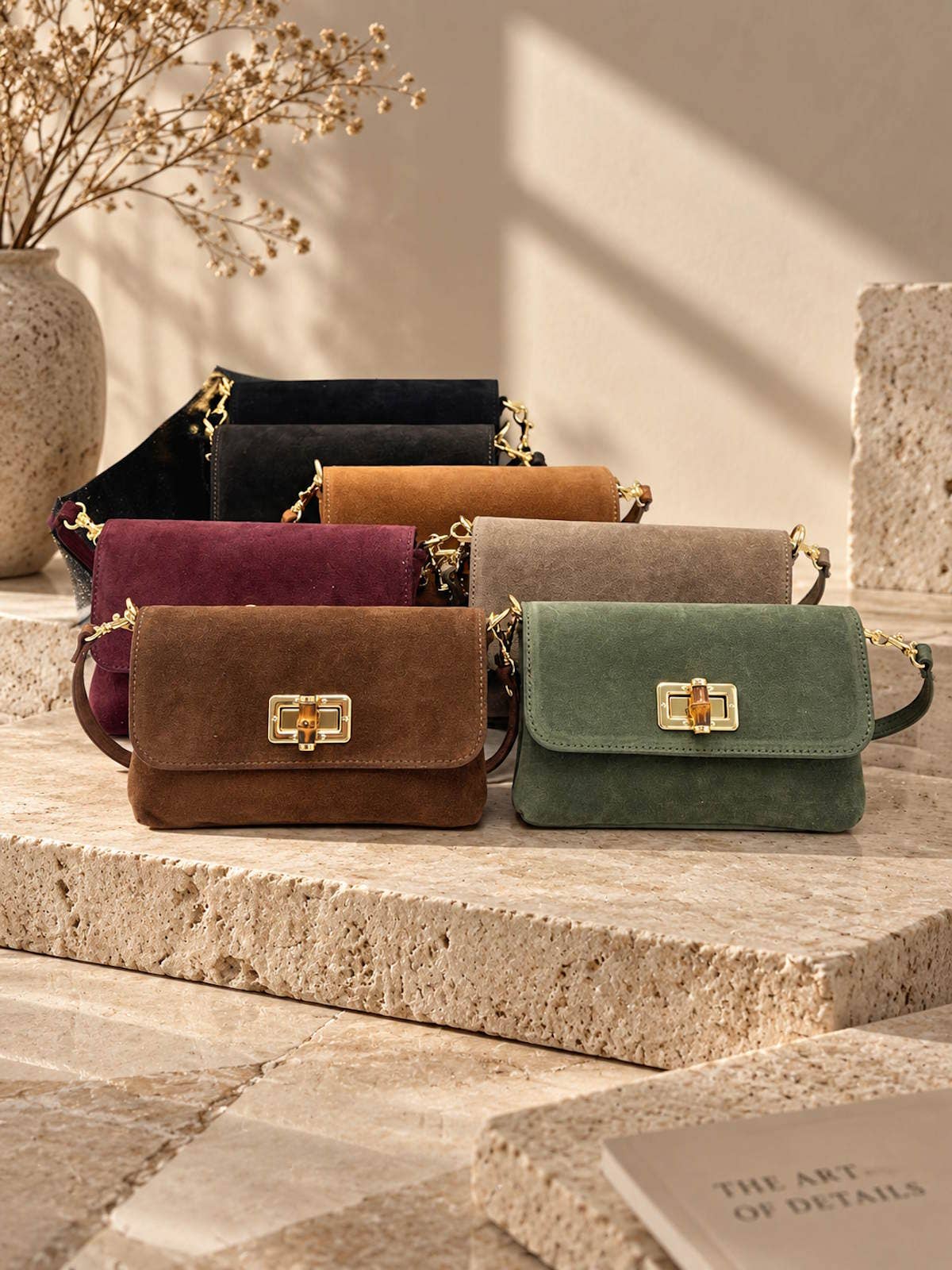 VALENCIA- Women's Suede Mini Flap Shoulder Bag