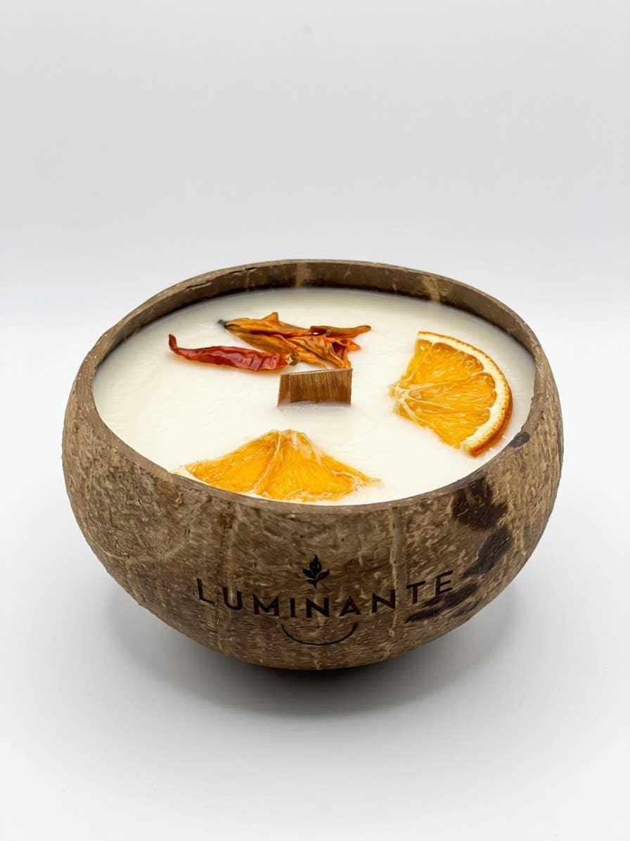 Coconut Candle-Grows into a plant-Orange Blossom