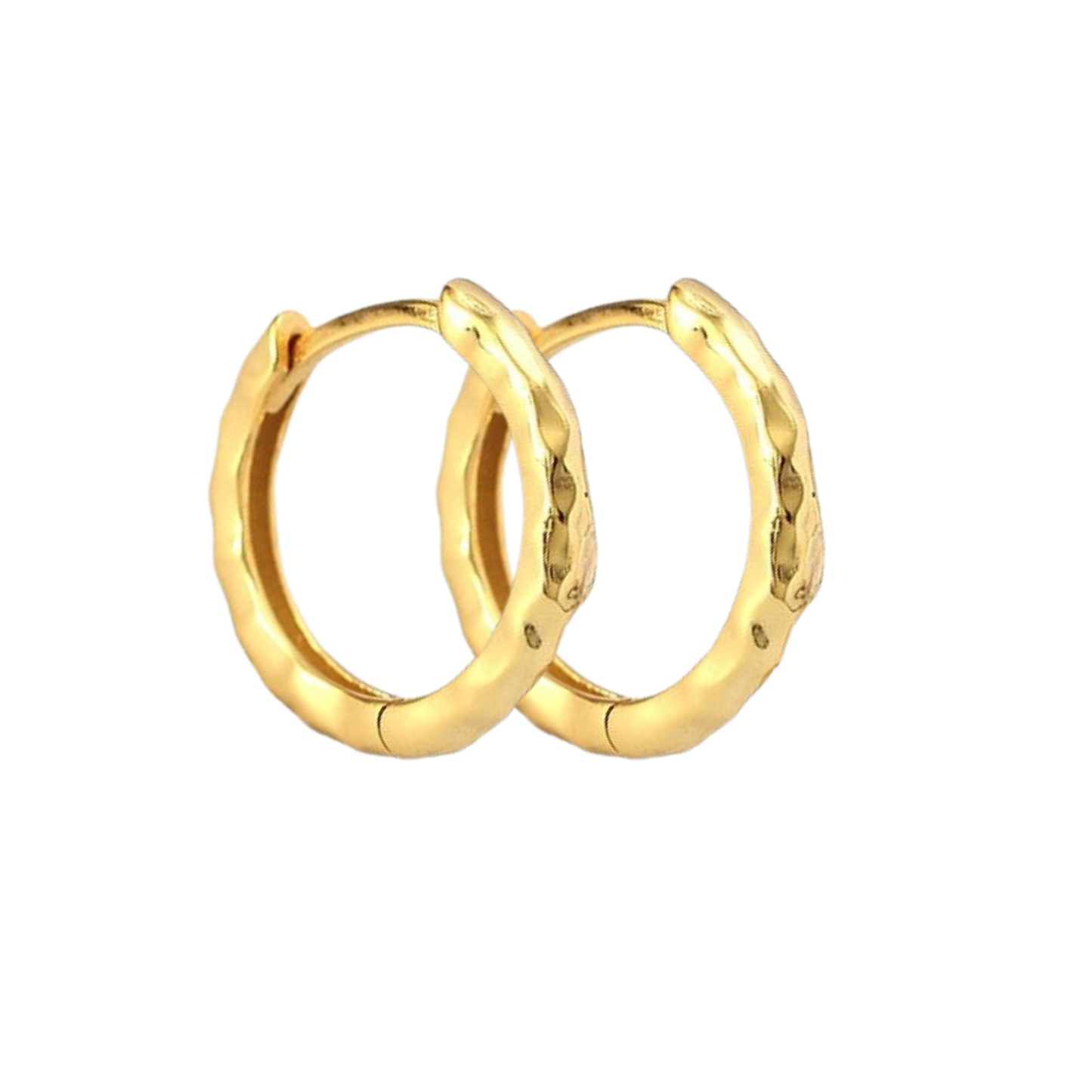 Hammered Slim Hoop Earrings