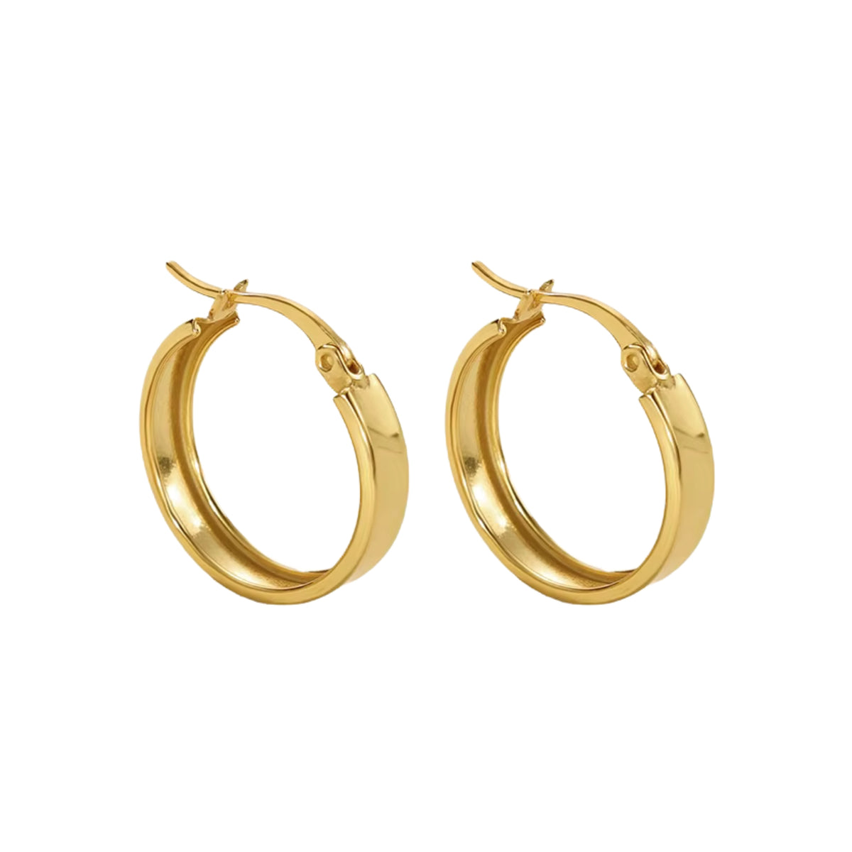 Medium Flat Hoop Earrings