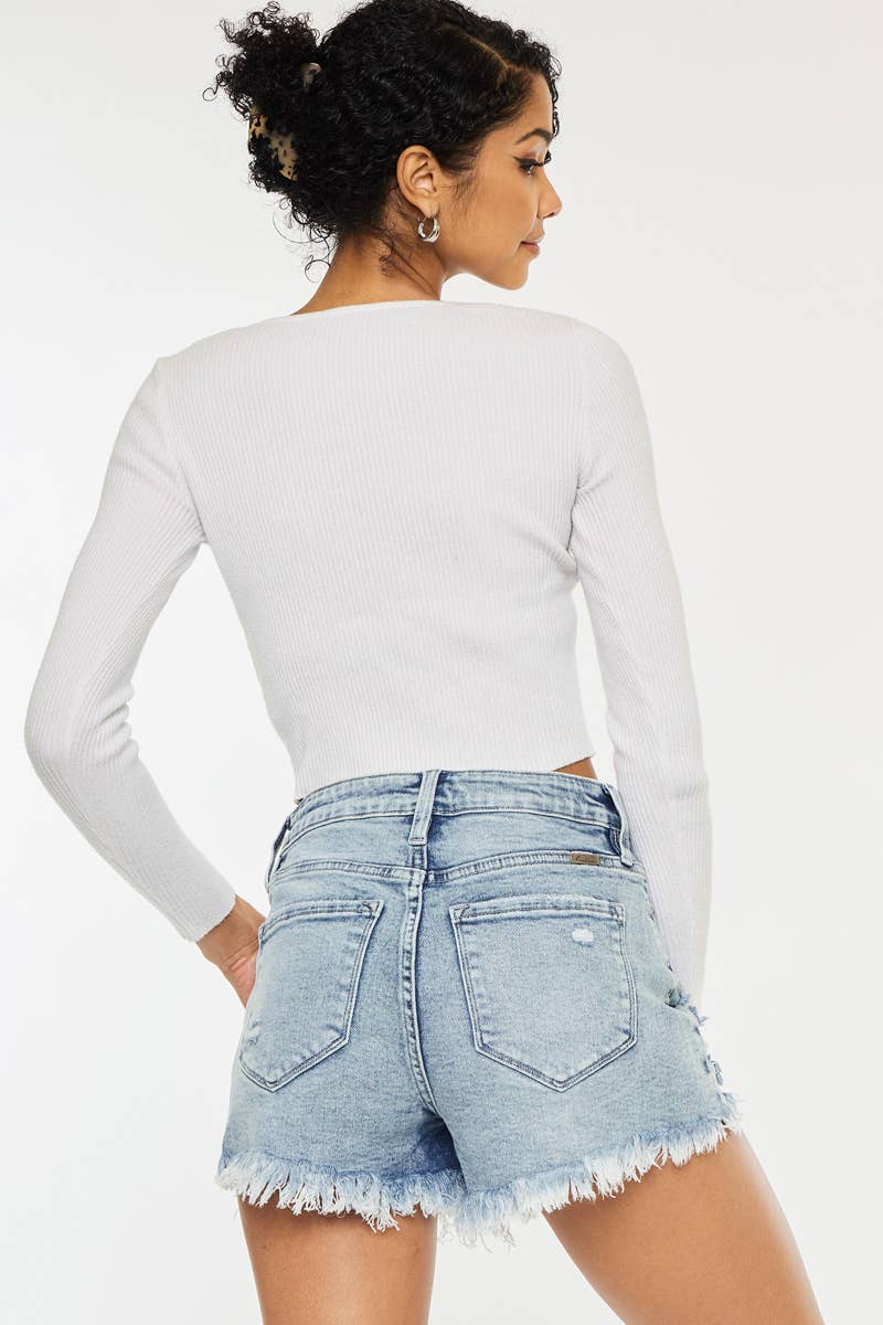 HAZEL: High Rise Denim Short