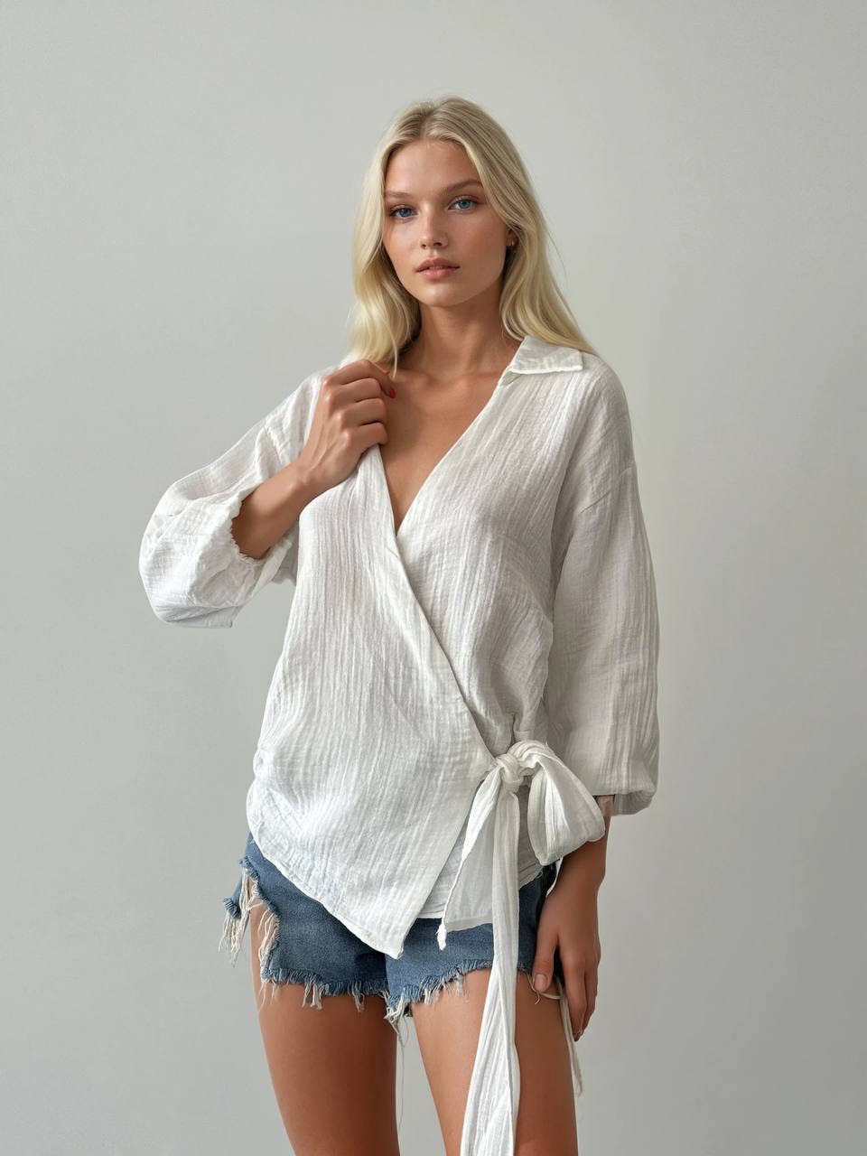 GRETCHEN: Muslin Wrap Top