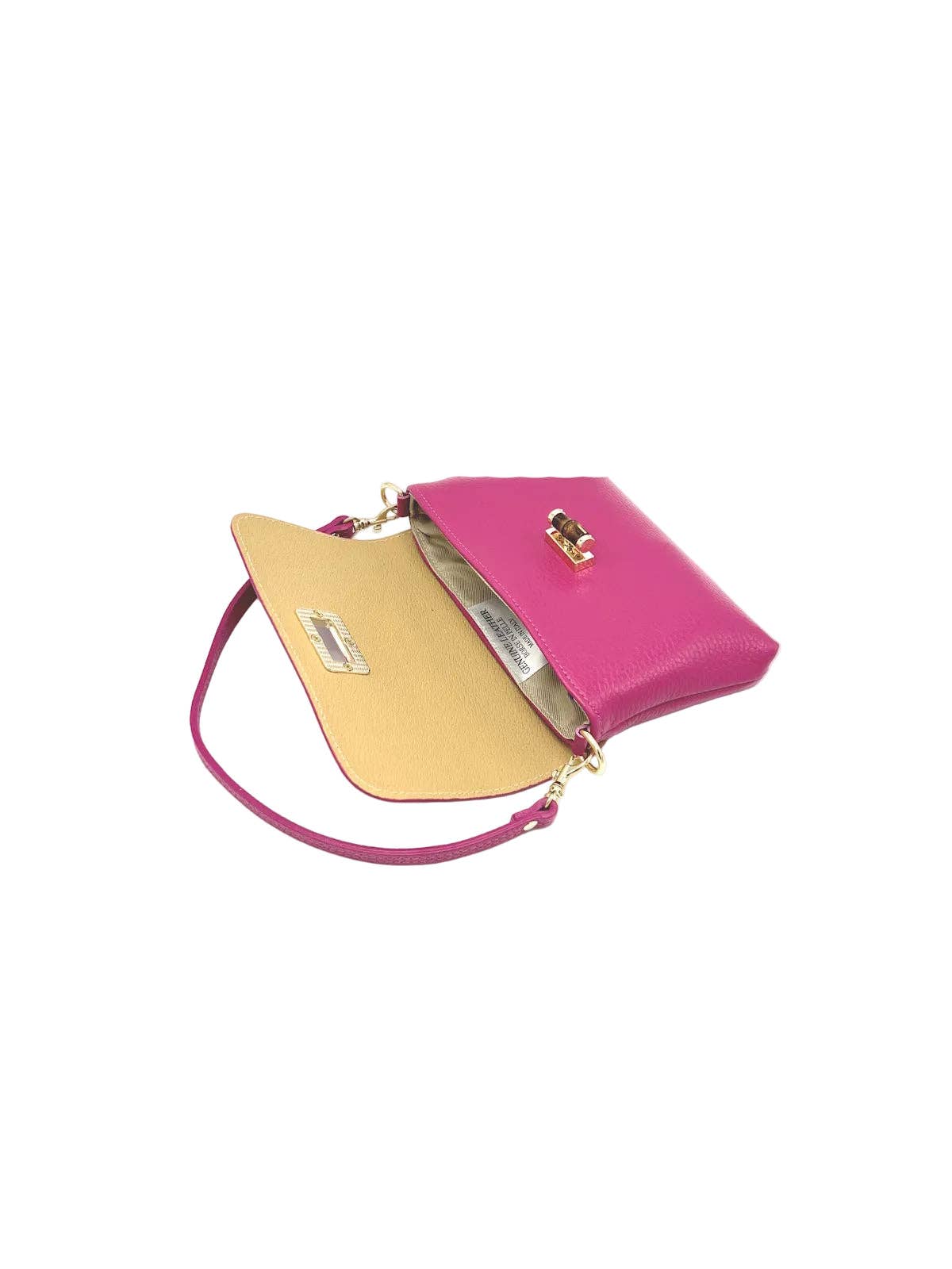 RUE: Mini Flap Shoulder Bag with Bamboo Hardware