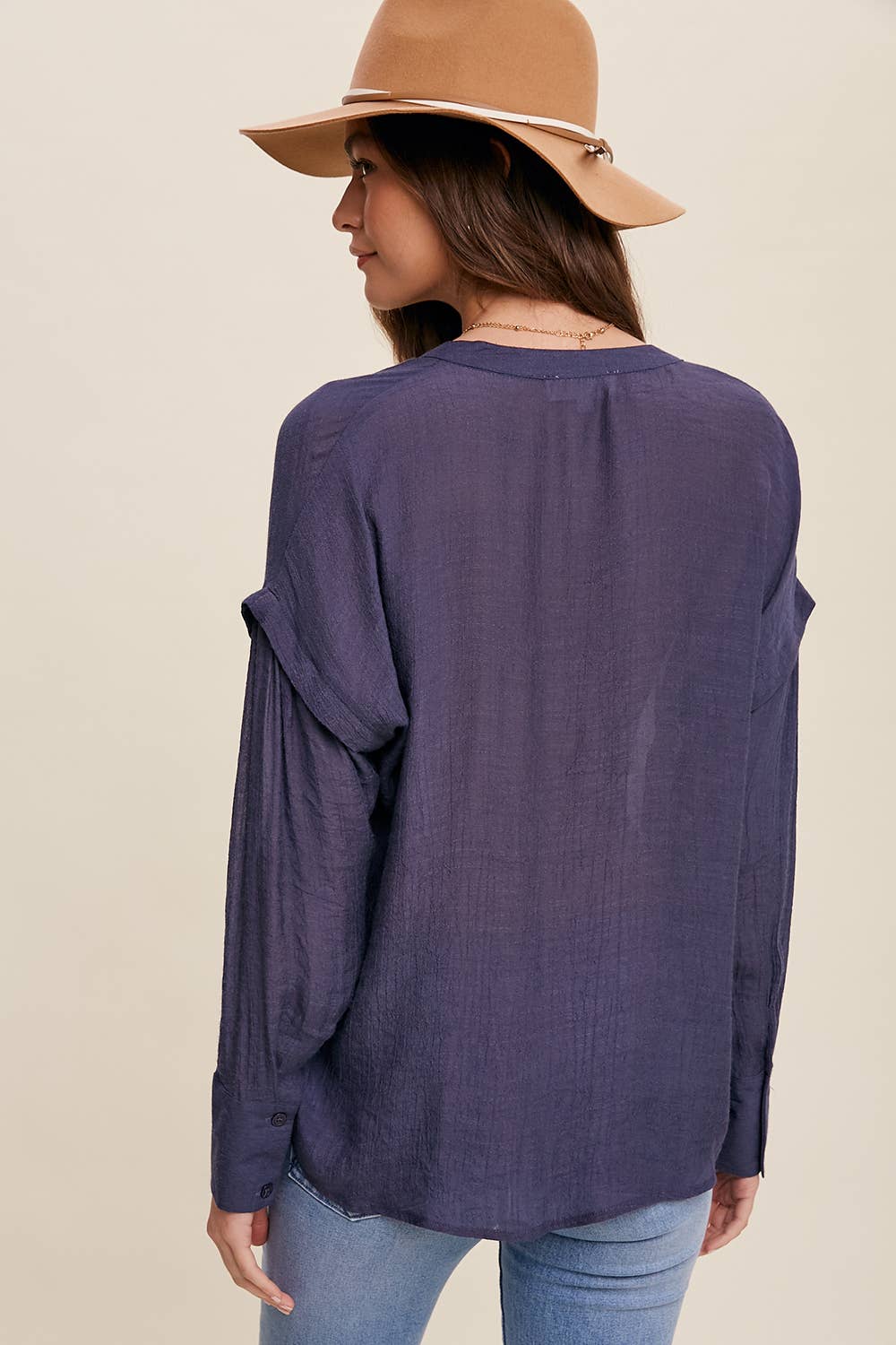 ASHLEY-Tassel Tie Boho Blouse