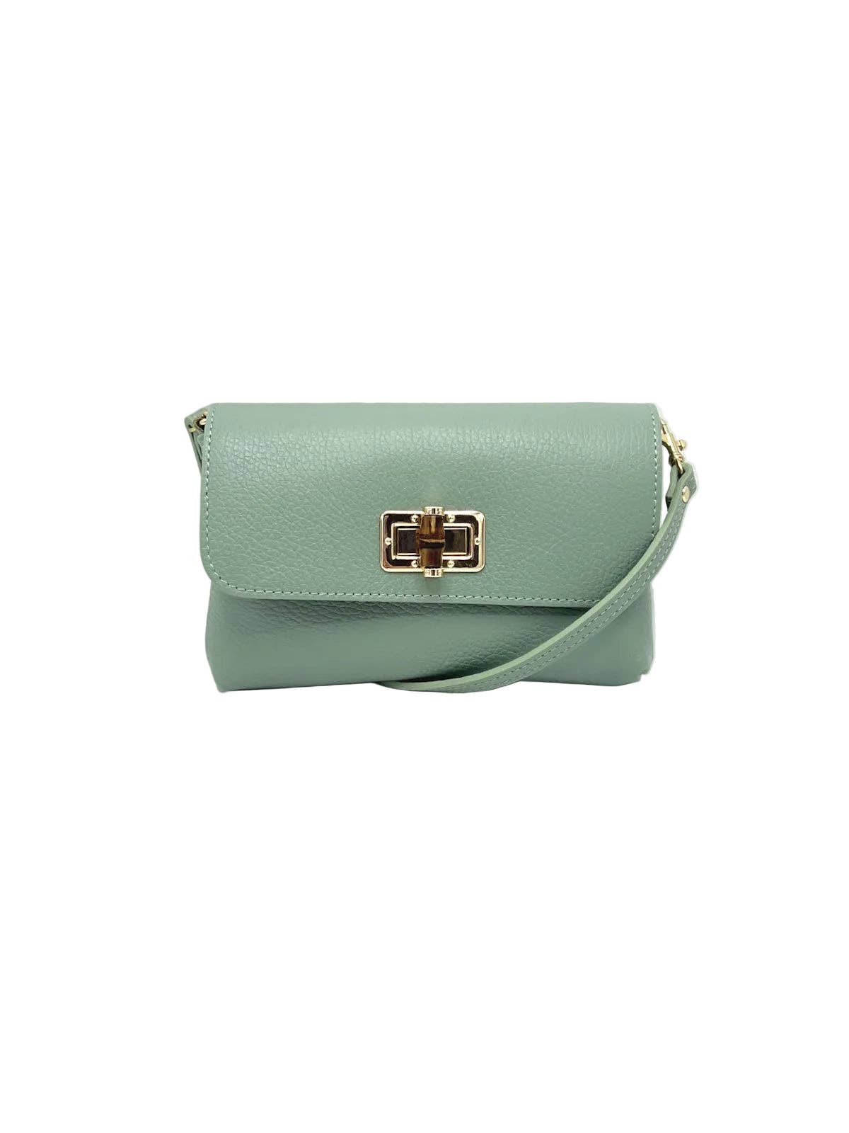 RUE: Mini Flap Shoulder Bag with Bamboo Hardware