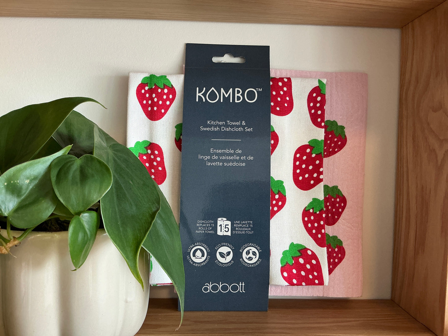 Kombo kitchen towel & Swedish dishcloth set