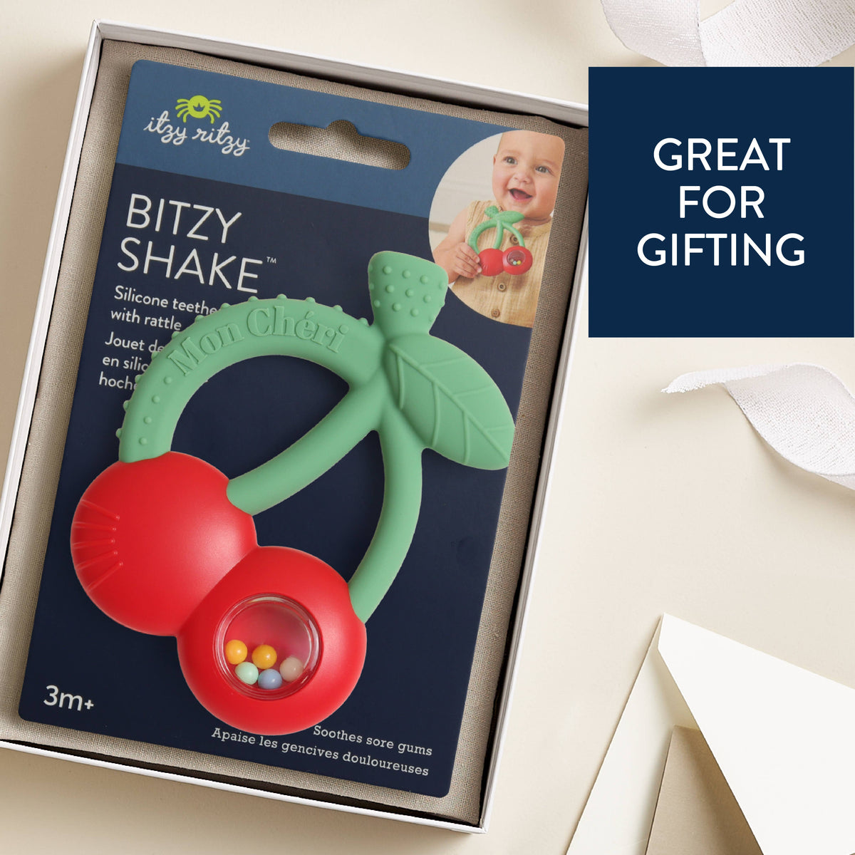 Bitzy Shake™ - Silicone Cherry Teether with Rattle